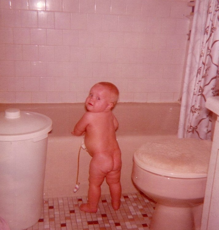 Getting ready for bath time.